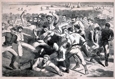 Ferien im Lager - Soldaten spielen "Fußball", aus Harper