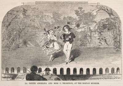 La Petite Angelina und Miss C. Thompson, im Boston Museum, 1859 von Winslow Homer