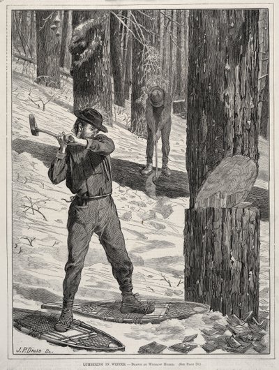 Holzfällerei im Winter von Winslow Homer
