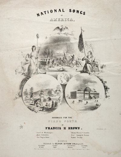 Nationalhymnen von Amerika - Notenblatt Umschlag von Winslow Homer