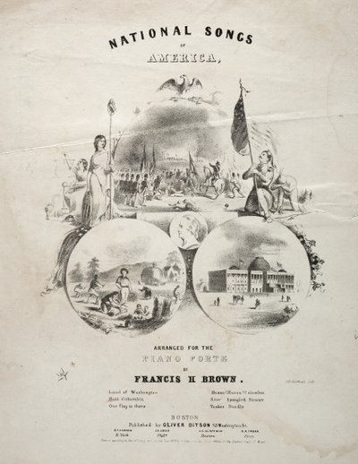 Nationalhymnen Amerikas - Notenblatt von Winslow Homer