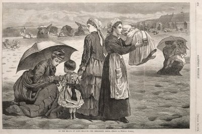 Am Strand von Long Branch - Die Kinderstunde, 1874 von Winslow Homer