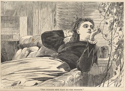 „Sie drehte ihr Gesicht zum Fenster“ von Winslow Homer