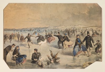 Schlittschuhlaufen im Central Park von Winslow Homer