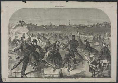 Schlittschuhlaufen auf dem Damen-Schlittschuhteich im Central Park, New York, 1860 von Winslow Homer