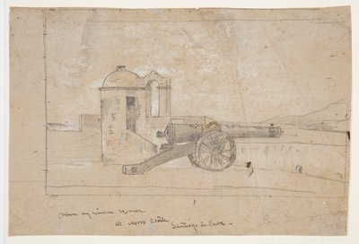 Studie für "Suchscheinwerfer, Hafeneinfahrt, Santiago de Cuba" von Winslow Homer