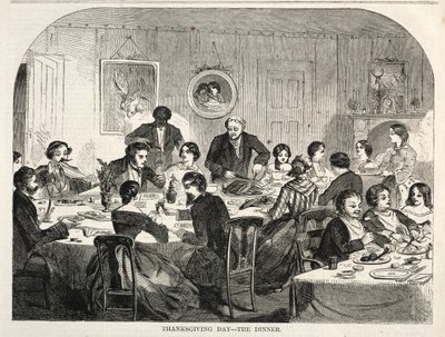 Erntedankfest - Das Abendessen, 1858 von Winslow Homer