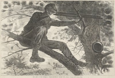 Die Armee des Potomac--Ein Scharfschütze auf Wache, 15. November 1862 von Winslow Homer