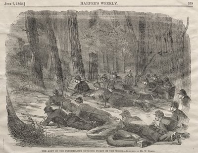 Die Armee des Potomac - Unser Außenposten im Wald von Winslow Homer