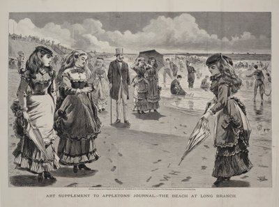 Der Strand von Long Branch, veröffentlicht als Kunstbeilage zu Appleton