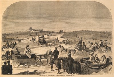 Die Fahrt im Central Park, New York, September 1860, aus Harper