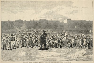 Der vierte Juli im Tompkins Square, New York--"Die Soldaten kommen!", aus Harper
