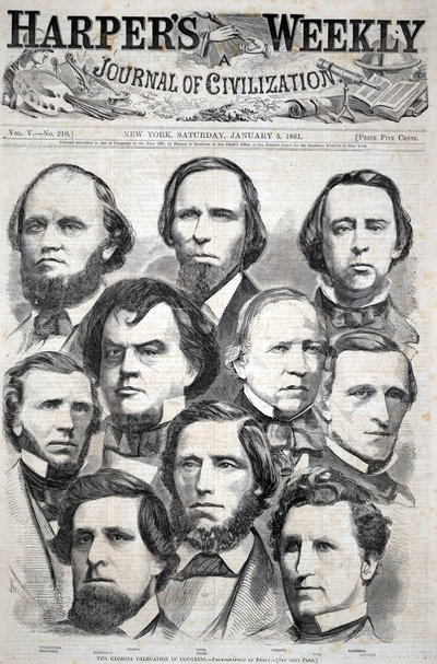 Die Delegation von Georgia im Kongress - Fotografiert von Brady, aus Harper
