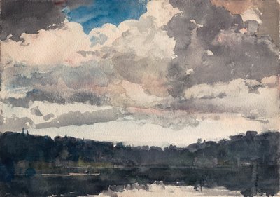 Das einsame Boot, North Woods Club, Adirondacks von Winslow Homer