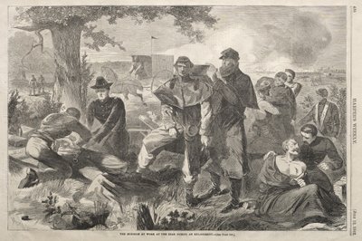 Der Chirurg bei der Arbeit im Hinterland während eines Gefechts von Winslow Homer