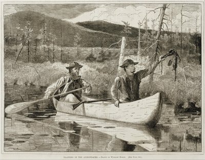 Fallenstellen in den Adirondacks von Winslow Homer