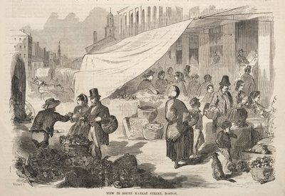 Ansicht der South Market Street, Boston, 1857 von Winslow Homer