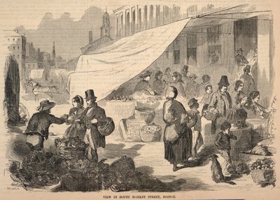 Ansicht der South Market Street, Boston, aus Ballou