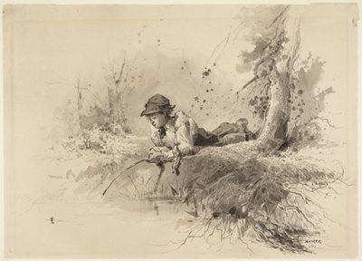 Warten auf einen Biss von Winslow Homer