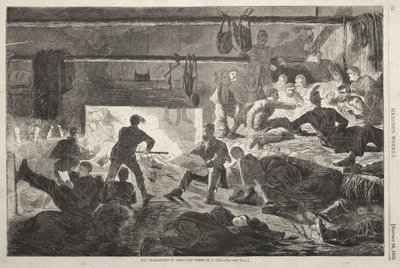 Winterquartiere im Lager - Das Innere einer Hütte von Winslow Homer