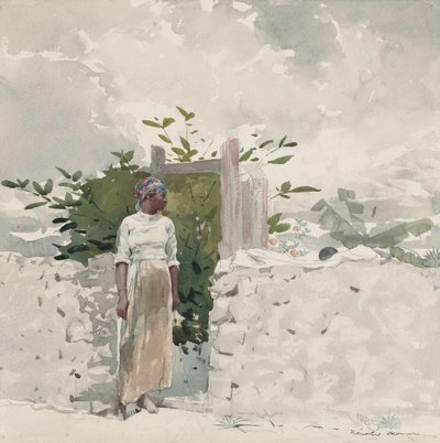 Frau am Tor, Bahamas von Winslow Homer