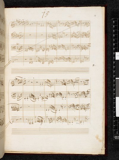 Adagio und Fuge in c-Moll, K. 546, Add. 28996, f.10r von Wolfgang Amadeus Mozart
