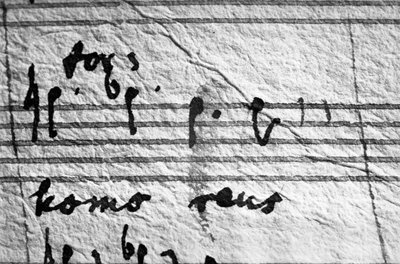 Partitur von Mozarts Requiem, letzte Noten, die er schrieb von Wolfgang Amadeus Mozart