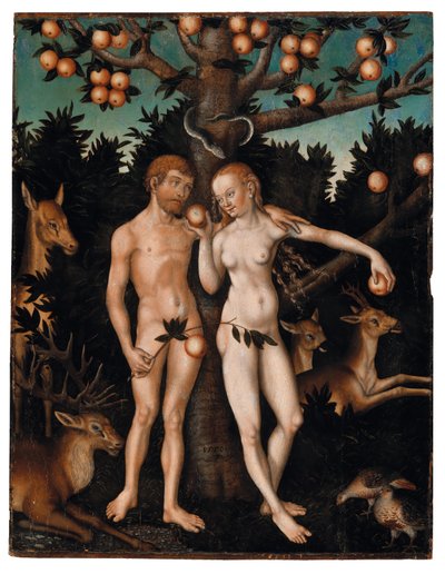 Adam und Eva im Garten Eden von Wolfgang Krodel