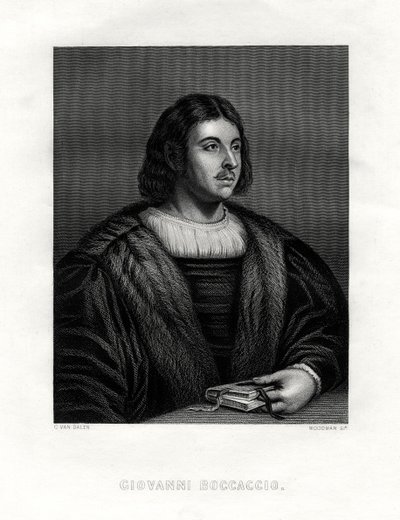 Giovanni Boccaccio, italienischer Autor und Dichter, 19. Jahrhundert von Woodman