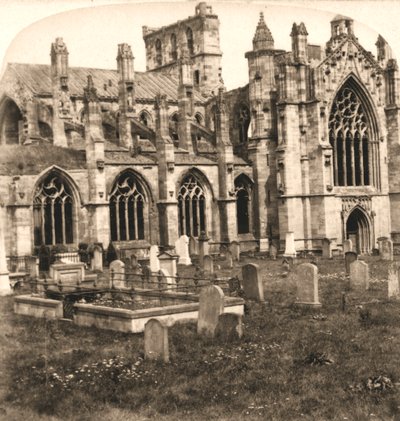 Melrose Abbey, Melrose, Schottland, 1896 von Works and Sun Sculpture Studios