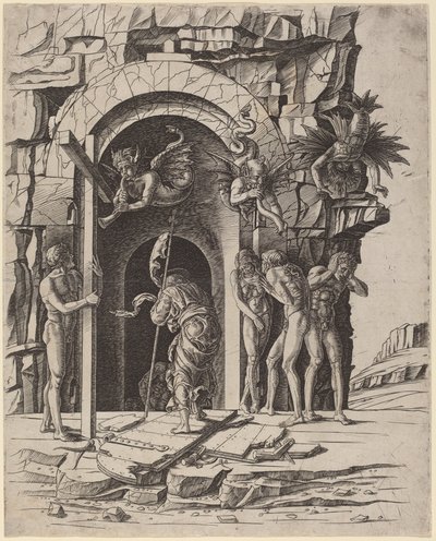 Abstieg in die Vorhölle von Workshop of Andrea Mantegna