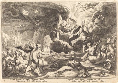 Der Sturz des Phaeton von Workshop of Hendrick Goltzius, after Hendrick Goltzius
