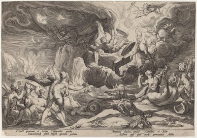 Der Sturz des Phaeton von Workshop of Hendrick Goltzius, after Hendrick Goltzius