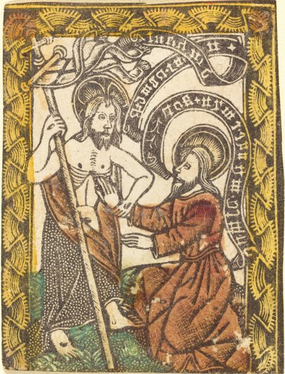 Christus erscheint dem heiligen Thomas von Workshop of Master of the Borders with