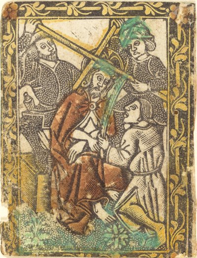 Christus mit Dornenkrone von Workshop of Master of the Borders with