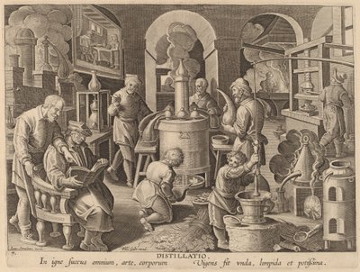 Destillation von Workshop of Philip Galle after Jan van der Straet
