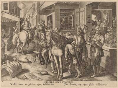 Steigbügel oder Fußstützen von Workshop of Philip Galle after Jan van der Straet