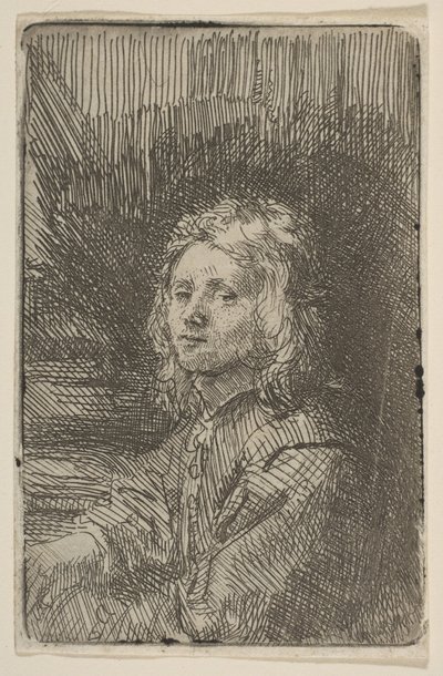 Junger Mann, Halbfigur von Workshop of Rembrandt