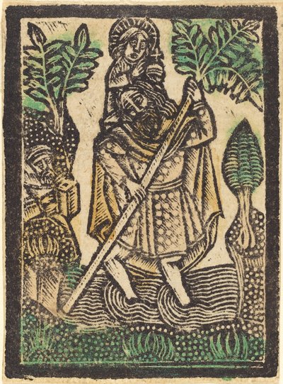 Heiliger Christophorus, 1470-1480 von Workshop of the Master of the