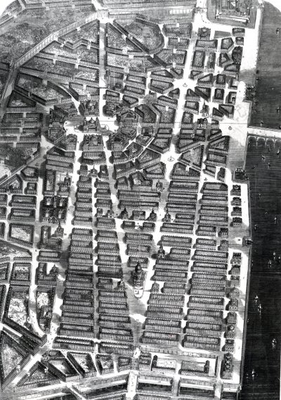 Eine Vision der Stadt London, konstruiert nach dem Plan von Sir Christopher Wren, gezeichnet unter der Leitung von Mr. Godwin, veröffentlicht in 