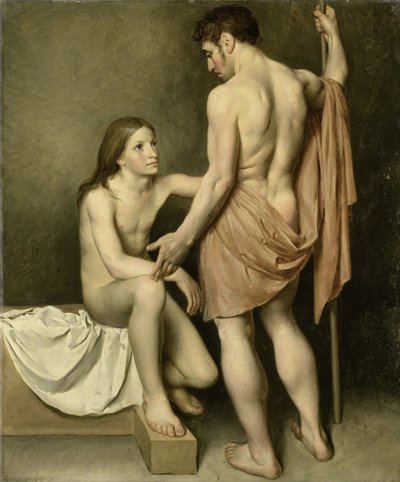 Akademische Studie eines Mannes und einer Frau von Woutherus Mol