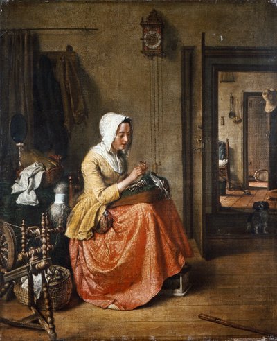 Die Spitzenmacherin, ca. 1831 von Wybrand Hendriks