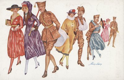 Mädchen gehen mit Soldaten aus von Xavier Sager