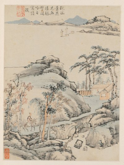 Album mit saisonalen Landschaften, Blatt F (vorheriges Blatt 5) von Xiao Yuncong