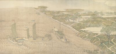 Die Inspektionsreise des Qianlong-Kaisers nach Süden, Schriftrolle Vier: Der Zusammenfluss des Huai, 1770 von Xu Yang