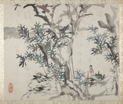 Album mit Landschaften und Kalligraphie für Liu Songfu von Xugu