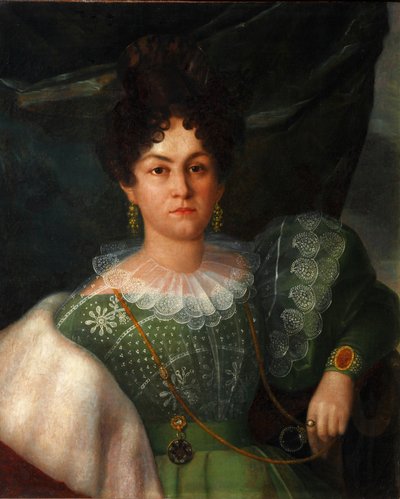 Porträt von Anna Borisovna Bakunina von Yakov Streshnev