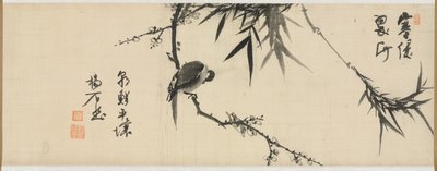 Vogel schläft auf einem Pflaumenbaum, frühe 1900er von Yang Ki hun