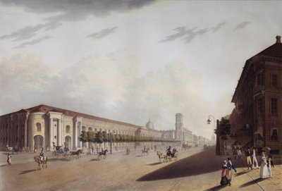 Der Große Gostiny Dvor Kaufhof in St. Petersburg, 1820er Jahre von Yermolai Ivanovich Yesakov