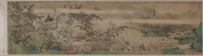 Reinigung von Heilkräutern im Bach an einem Frühlingstag, 1703 von Yu Zhiding